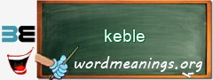 WordMeaning blackboard for keble